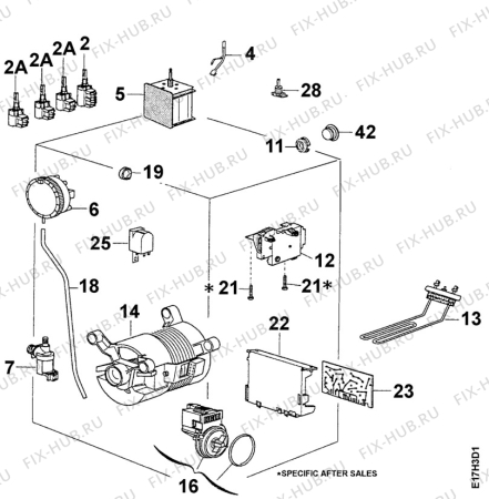 Взрыв-схема стиральной машины Zanker CT2961 - Схема узла Electrical equipment